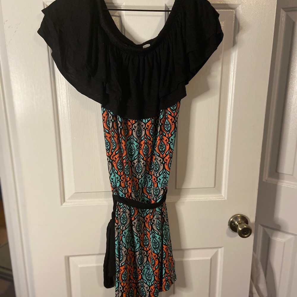 Boutique Mint and Coral Romper